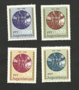 YUGOSLAVIA-MNH -SET-NATIONAL REVOLUTION-1966.