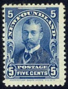 Canada Newfoundland Sc# 85 MH 1899 5c blue Duke of York