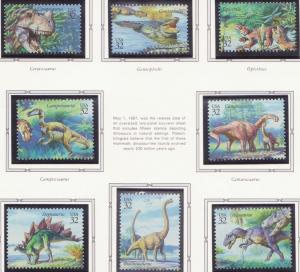 3136 a-o World of Dinosaurs 1997 32c MNH Singles