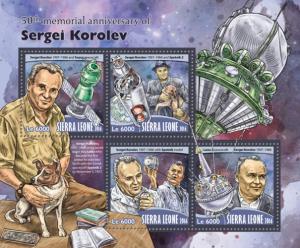 SIERRA LEONE 2016 SHEET KOROLEV SPACE ASTRONAUTS srl16704a