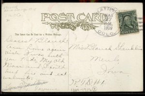 USA 1909 Mattison Colorado Cover R2 DPO Railroad 1st Tunnel Canyon of the  94285