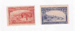 CANADA # 101-102 MNG QUEBEC TERCENTENARY ISSUES 10cts & 15cts CLEAN