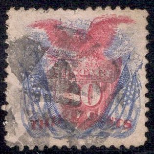 US Stamp #121 Used SCV $375. JUMBO with great margins!