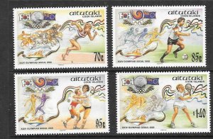 Aitutaki Cook Islands 1988 MNH Stamps Scott 414-417 Sport Olympic Games Tennis