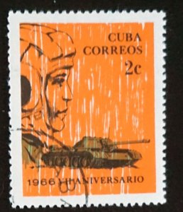 CUBA Sc# 1066  REVOLUTION ANNIVERSARY  2c  1966  used cto