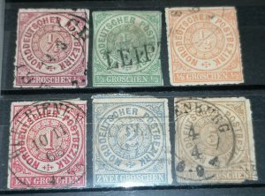 Germany North Postal District 1868 complete set