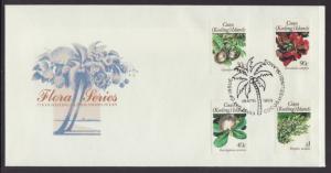 Cocos Keeling Islands 193-198 Flowers S/3 U/A FDC