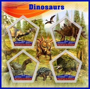 Stamps. Dinosaurs 2018 1+1 sheets perforated MNH **