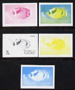 Nauru 1973 Fish 7c definitive (SG 104) set of 5 unmounted...