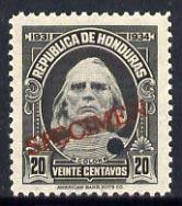 Honduras 1931 Columbus 20c optd SPECIMEN (20mm x 3mm) wit...