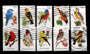 #4882 - 4891 Songbirds set/10 (Off Paper)- Used