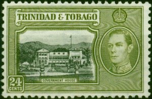 Trinidad & Tobago 1938 24c Black & Olive-Green SG253 V.F MNH