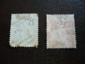 Stamps - Somaliland Protectorate - Scott# 41,52 - Used Partial Set of 2 Stamps