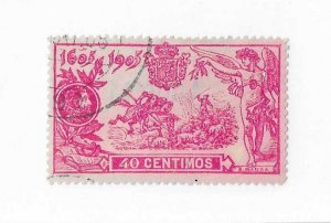 Spain Sc #292  40c deep aniline rose used VF