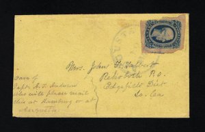 GENUINE SCOTT CSA #12 1863-64 BLUE DIE-B TIED TO AUGUST COVER VIOLET TOWN CANCEL