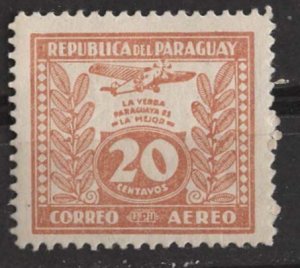 Paraguay # C67 Airmail  - 20c 1935   (1)  LH Unused