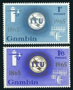 Gambia 210-211,MNH.Michel 205-206. ITU-100.1965.Communication equipment.