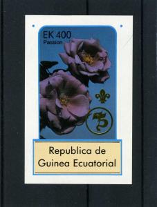 Equatorial Guinea 1982 Roses Gold Ovpt.Scouts s/s Imperforated Mint (NH)