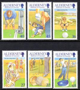 Alderney 170-175 Golf MNH VF