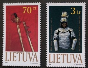 Lithuania 1999 MNH Stamps Scott 645-646 Army Military Museum Weapon