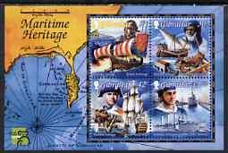 Gibraltar 1999 Maritime Heritage perf m/sheet unmounted m...