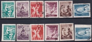 Poland 1955 Sc 699-704 Intl Youth Games 2nd Anniversary Perf Imp Stamp CTO