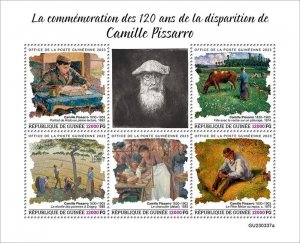 GUINEA - 2023 - Camille Pissarro - Perf 5v Sheet - Mint Never Hinged