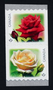 Canada 2729a Coil pair MNH Flowers, Roses