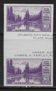 United States 770a 3c National Park Horizontal pair Imperf NGAI