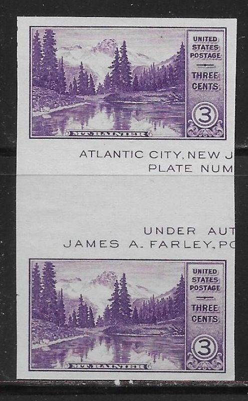 United States 770a 3c National Park Horizontal pair Imperf NGAI