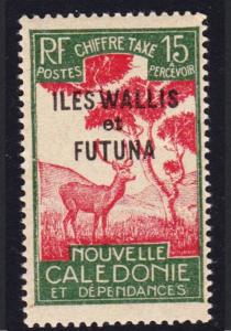 Wallis and Futuna Antelope Postage Due 1v 15c Creme paper SG#D89