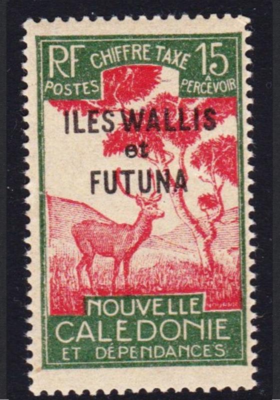 Wallis and Futuna Antelope Postage Due 1v 15c Creme paper SG#D89