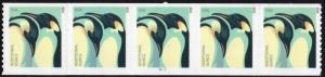 SC#4990 (22¢) Emperor Penguin Plate Strip of Five: # S1111 (2015) SA