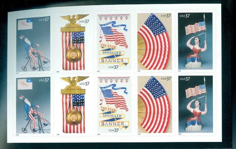 Old Glory 2003 Prestige Booklet MNH  20 stamps 37 cents USPS Scott # 3776-3780