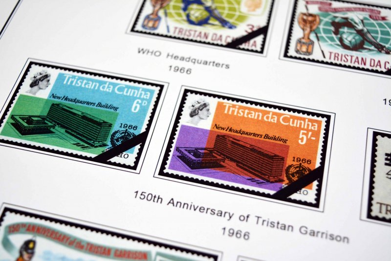 COLOR PRINTED TRISTAN DA CUNHA 1952-2010 STAMP ALBUM PAGES (139 illustr. pages)