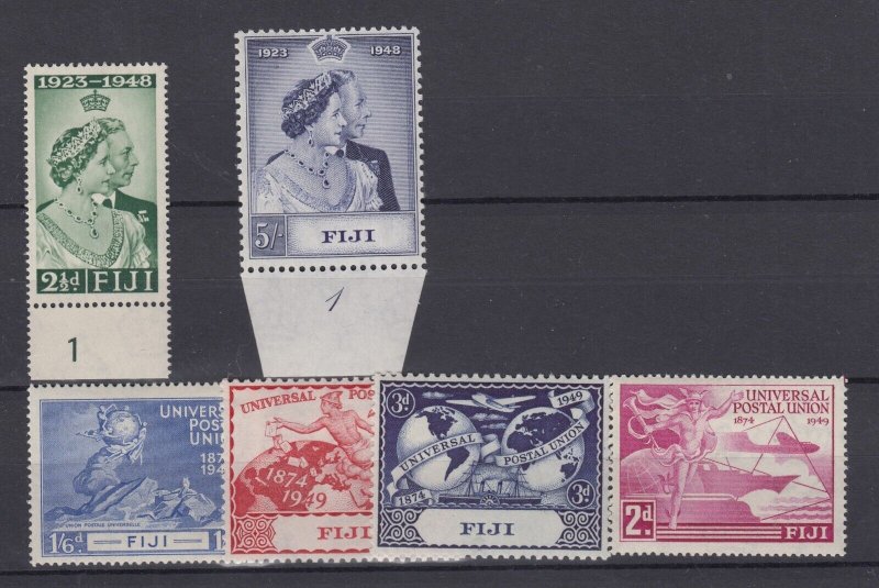 Fiji KGVI 1948/49 Royal Silver Wedding (Control)/UPU SG270/2271 MNH/MLH BP8494