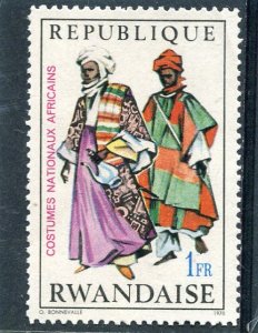 Rwanda 1970 AFRICAN COSTUME Stamp 1fr Unused