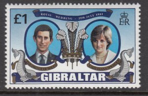 Gibraltar 406 Royal Wedding MNH VF