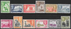 GOLD COAST SG135/46 1948 DEFINITIVE SET MTD MINT (r)