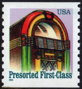 SC#2911 (25¢) Juke Box Coil Single (1995) MNH