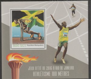 USAIN BOLT - OLYMPICS  perf deluxe sheet with one value mnh