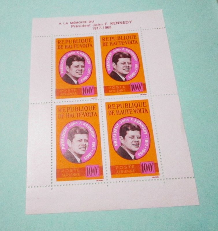 Upper Volta,  C19A, MNH S/S.  John F. Kennedy. SCV - $10.00