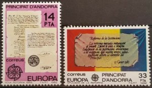 Spanish Andorra 1982 #143-4 MNH. Europa