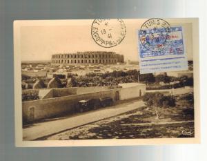 lot of 5 1941 Tunis Tunisia Stamp Exposition Picture Postcard Covers #B74-B77