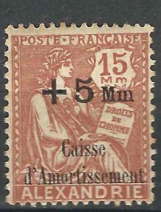 France Off Egypt Alexandria B4 Y&T 83 MHR F/VF 1929 SCV $12.00