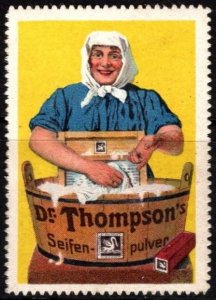 Vintage Germany Poster Stamp Dr. Thompson's Laundry Soap Powder