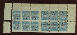 Scott 16T49S Western Union Tete-Beche Specimen Booklet Pane of 12 Stamps (16T49)