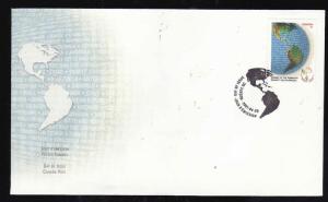 Canada-Sc#1902-stamp on FDC-Summit of the Americas-Maps-2001-