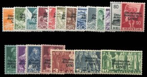 Switzerland, Officials #5O6-5O25 Cat$120, 1948-50 World Health Organization, ...