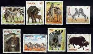 RWANDA Scott 1199-1206 MNH** Zebra & Buffalo stamp set